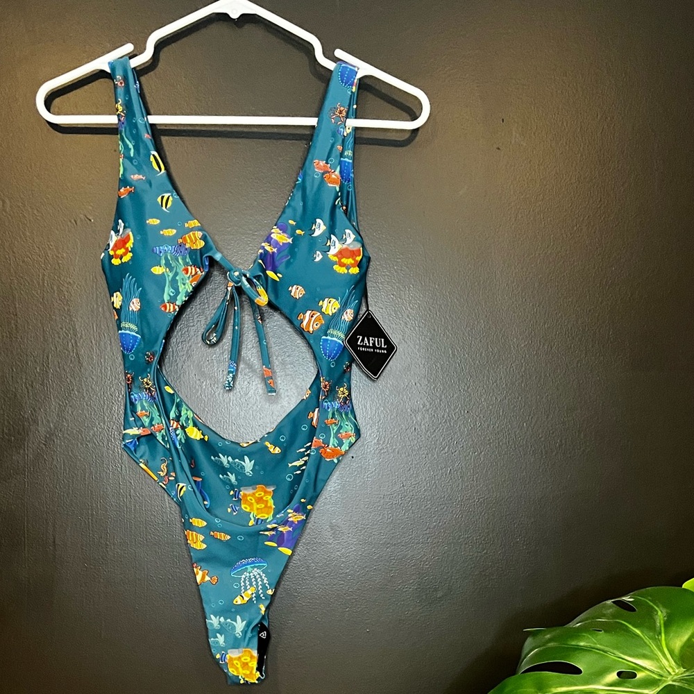 Zaful Underwater Ocean Themed One Piece Swimsuit